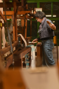Weave Artist Sharon Kearley at Project Workshop